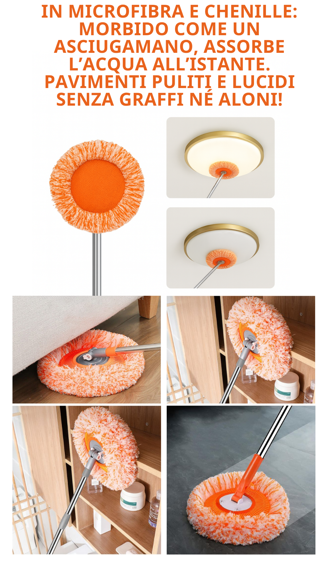 (Promozione: sconto del 30%) Mocio a Massima Pulizia e Assorbenza