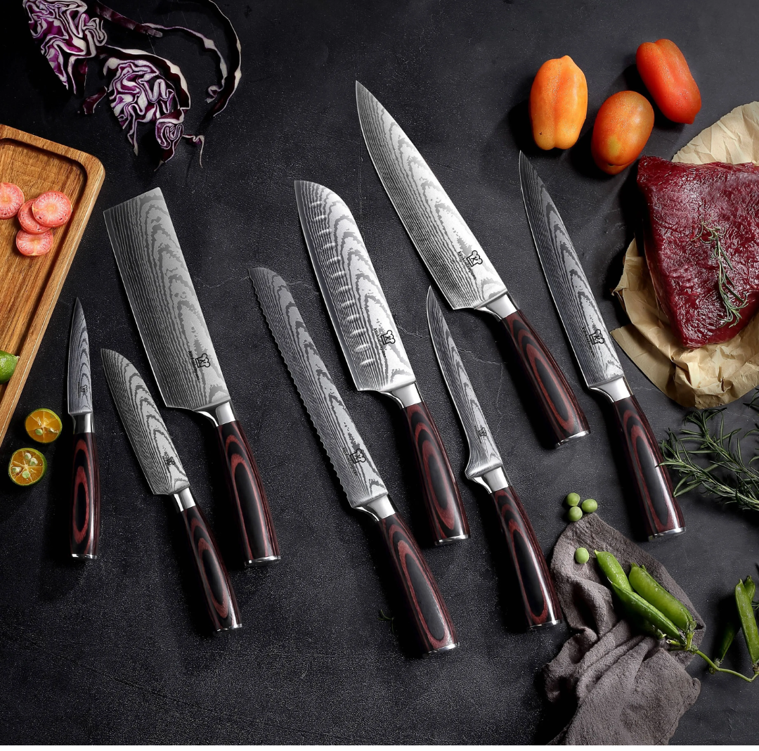 Set di Coltelli da Cucina Giapponesi – 8 Pezzi