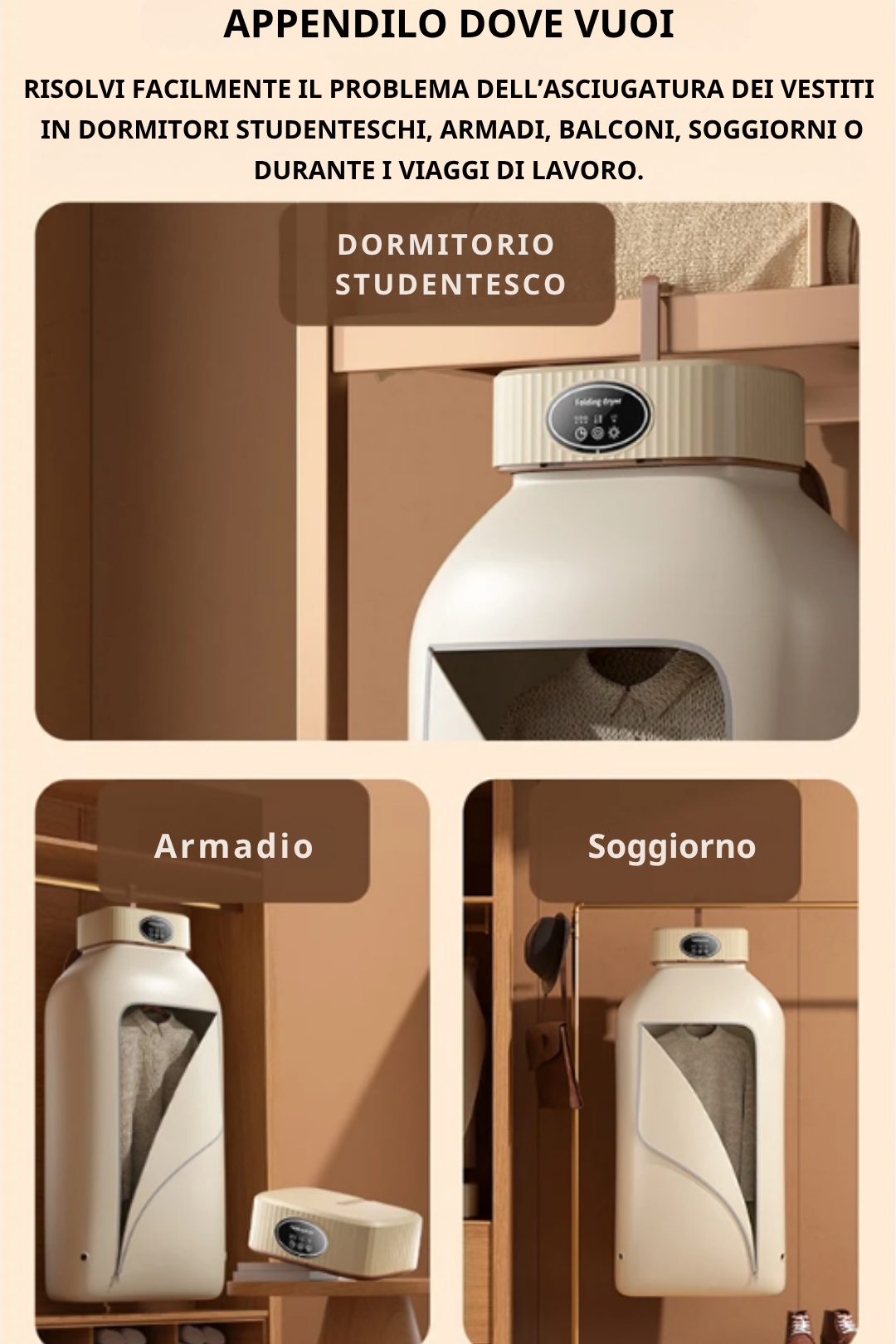 (30% DI SCONTO) Asciugatrice Portatile