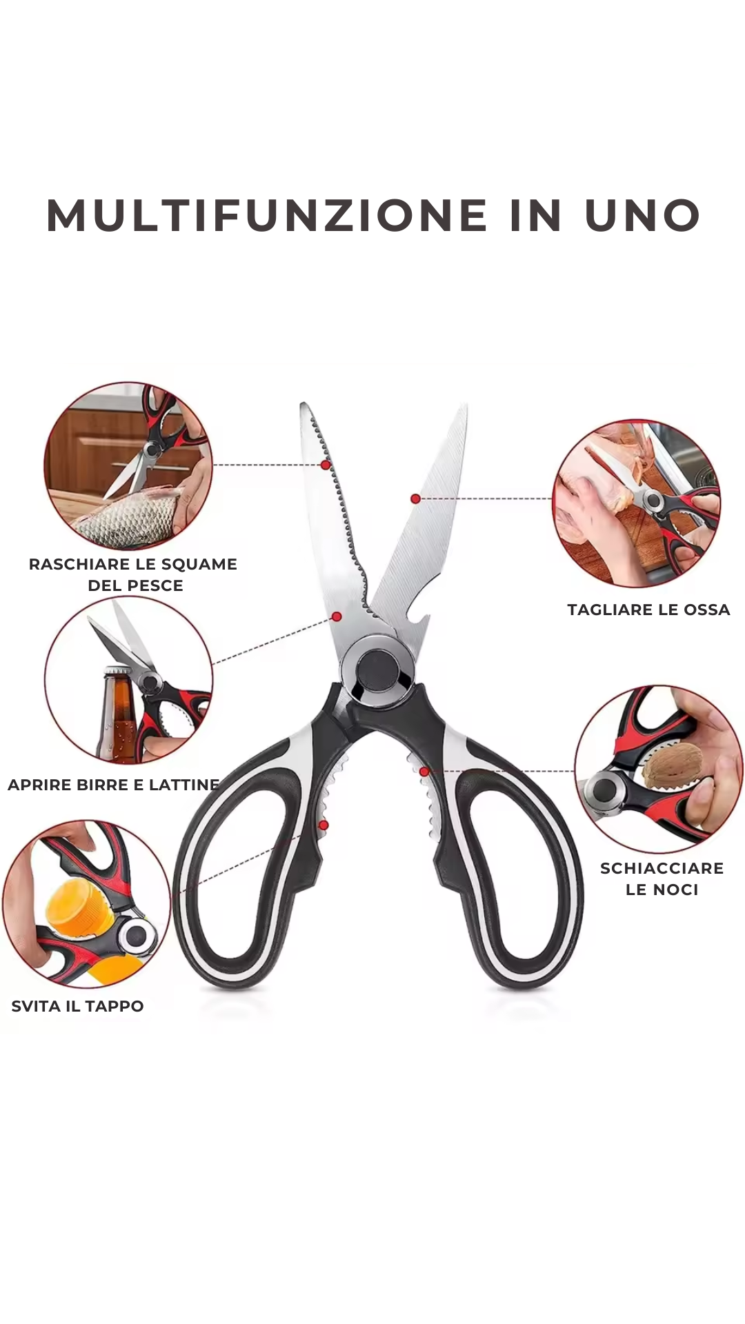 (Offerta speciale: -30%)  Forbici da cucina multiuso