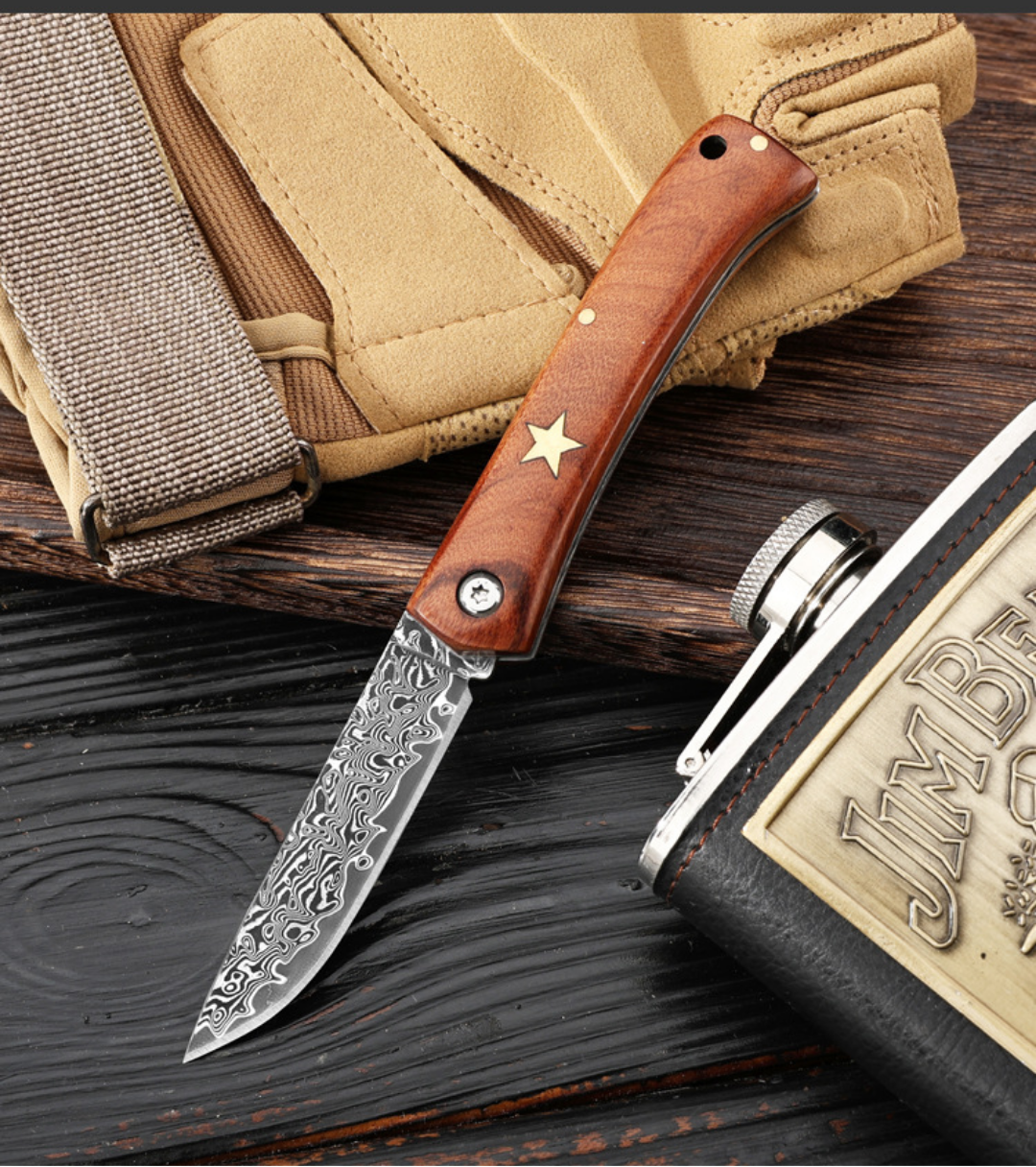 Coltello per sbucciare la frutta in acciaio Damasco