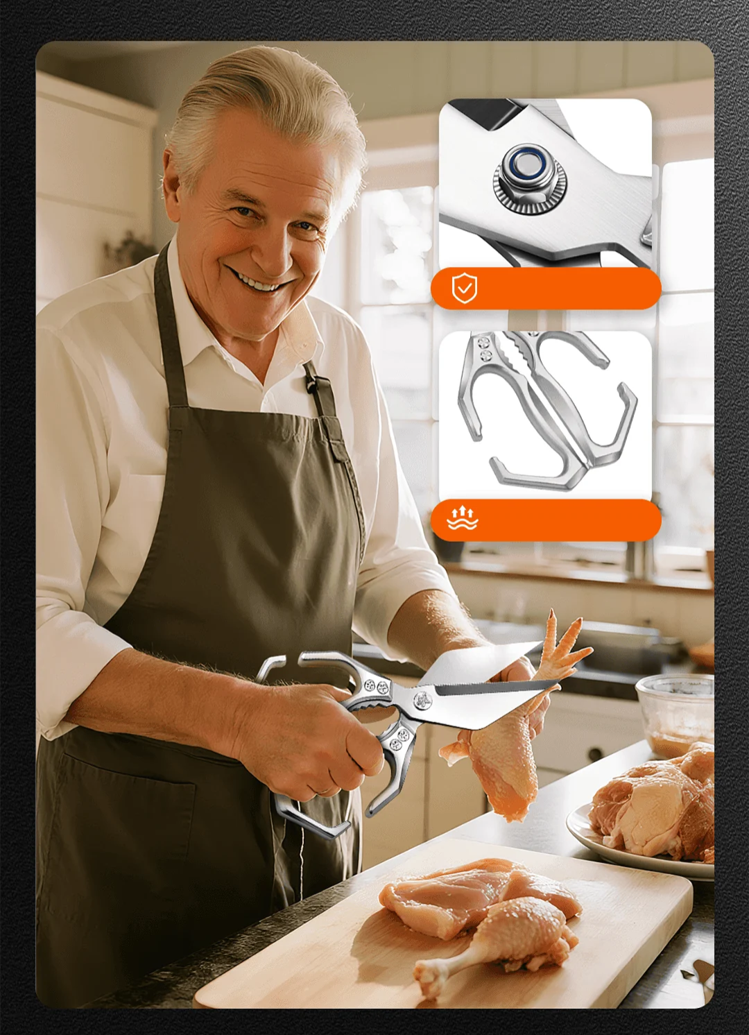 (Offerta speciale: -30%) ✂️ Forbici Multiuso in Acciaio SK5 – Potenza in Ogni Taglio!!!!