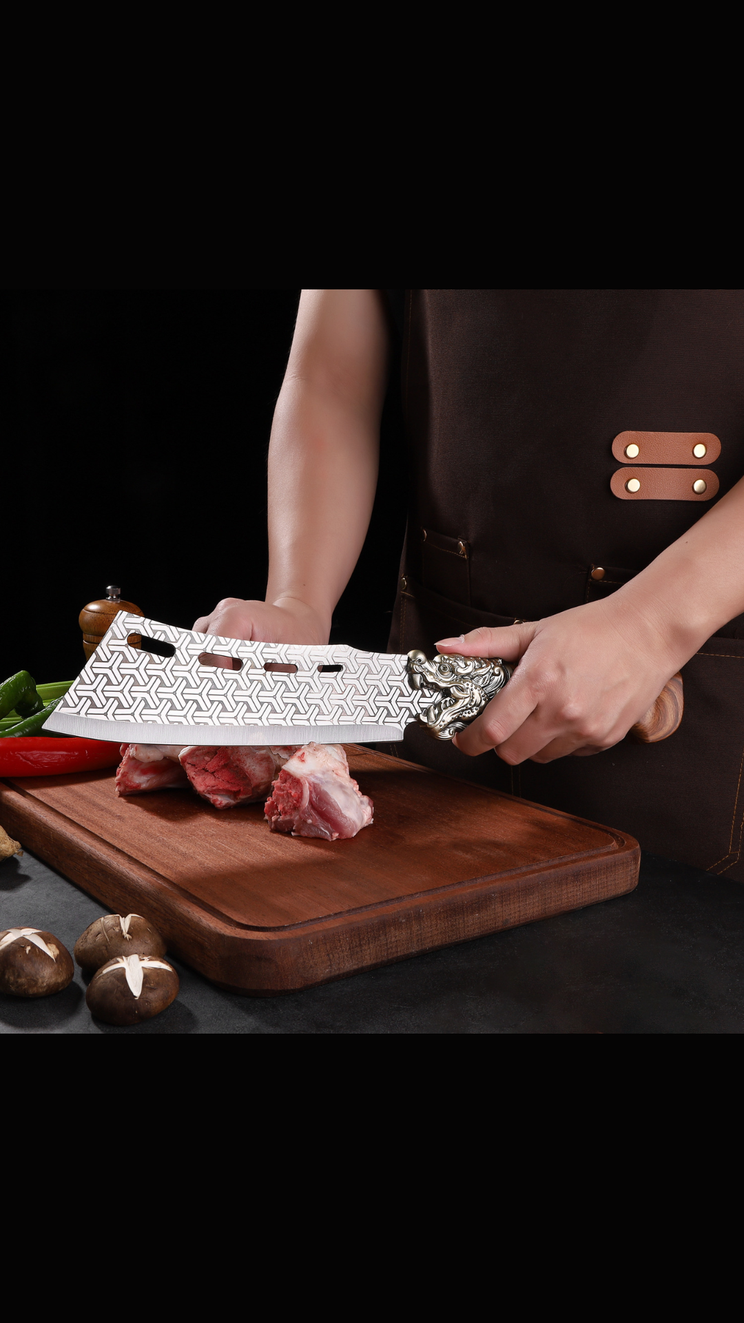 (Offerta speciale: -30%) Coltello da Cucina Multifunzionale Con Motivo di Drago !!