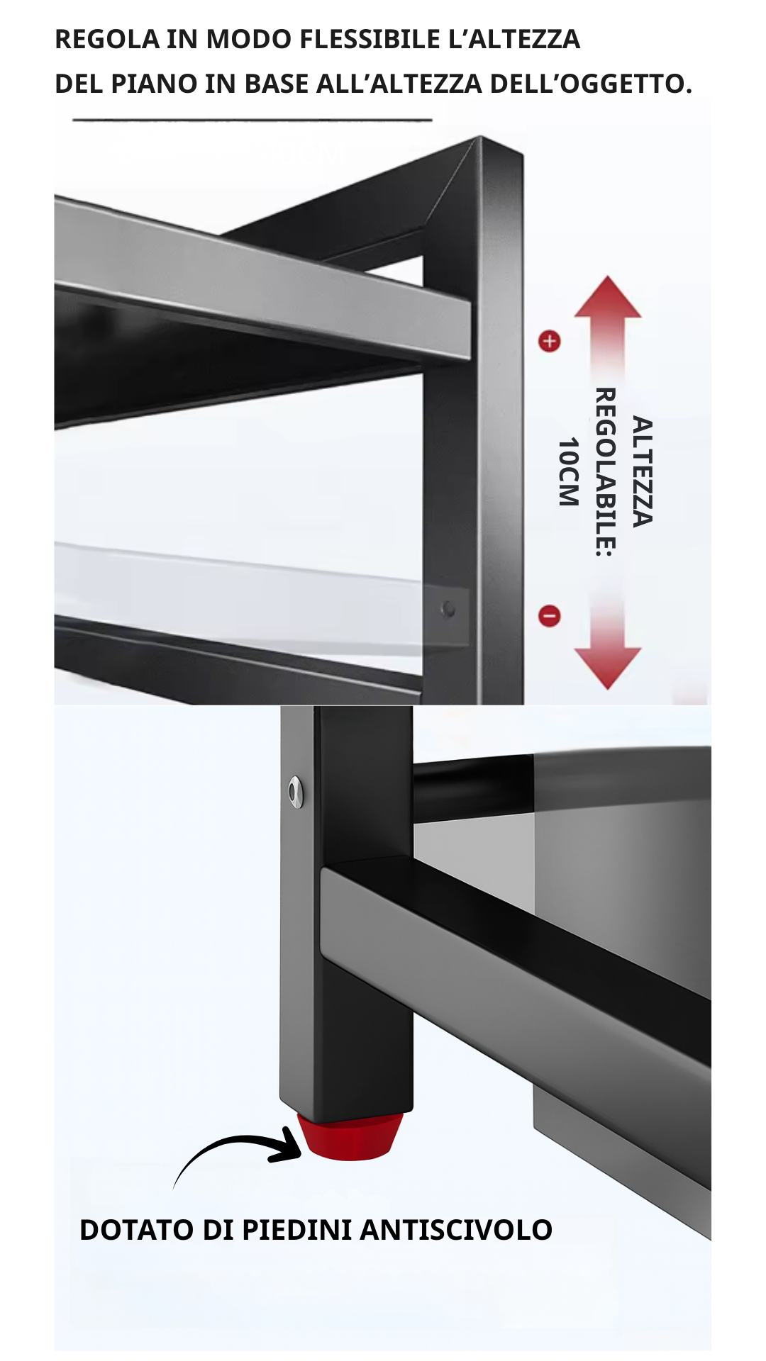 (Promozione: sconto del 30%) Ripiano regolabile per microonde da cucina