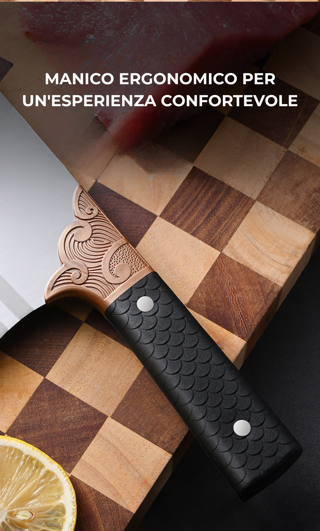 Coltello da taglio professionale — forgiato a mano