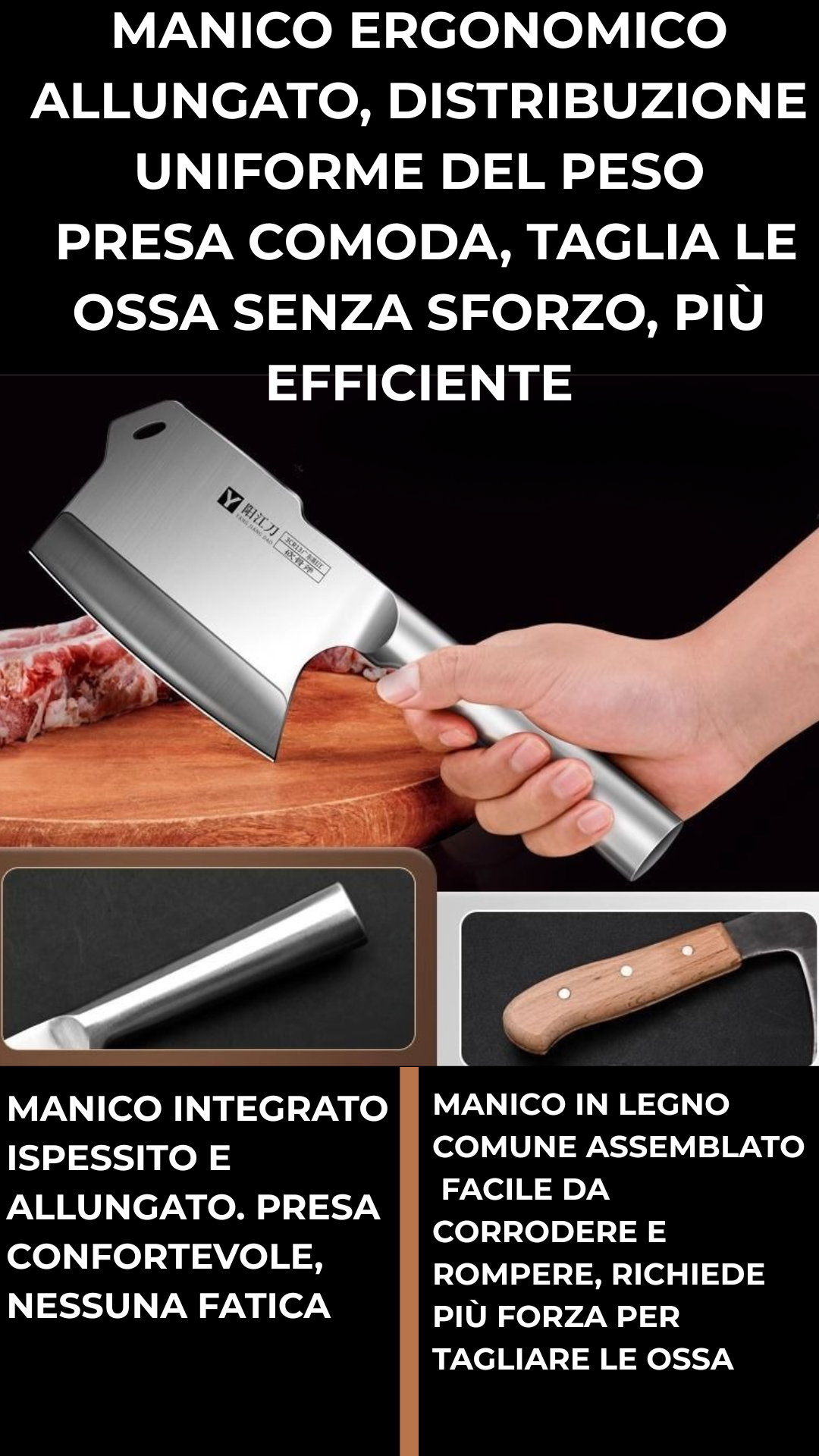(Offerta speciale: -30%) Coltello da disosso forgiato in un unico pezzo !!