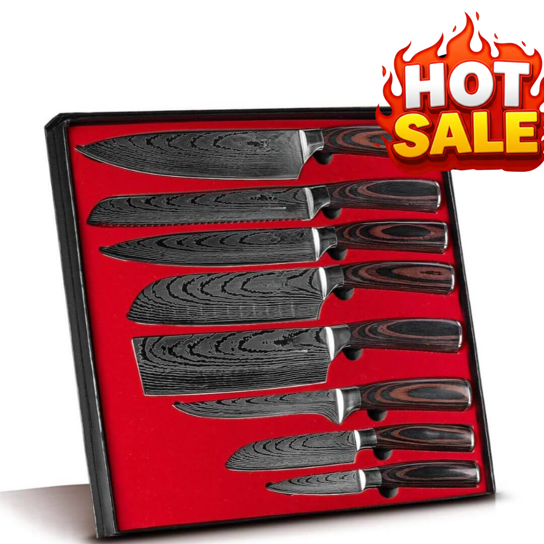 Set di Coltelli da Cucina Giapponesi – 8 Pezzi