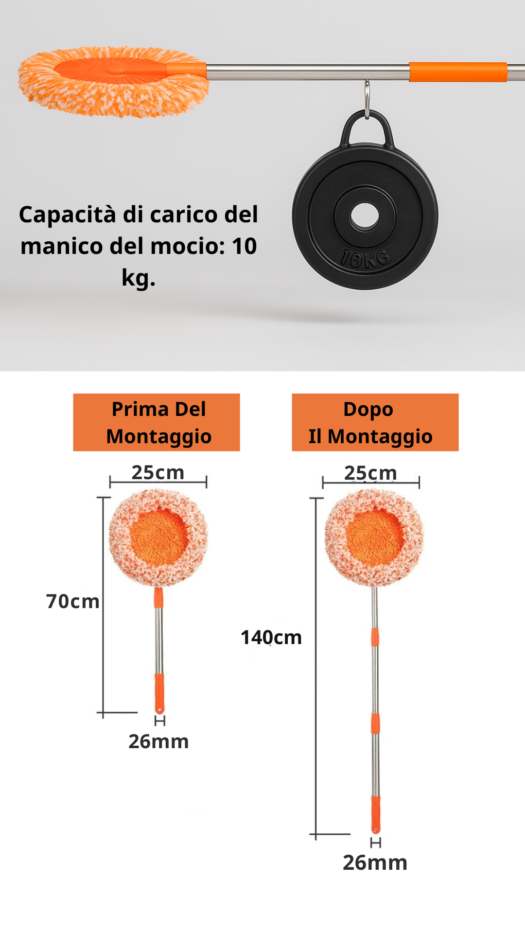 (Promozione: sconto del 30%) Mocio a Massima Pulizia e Assorbenza