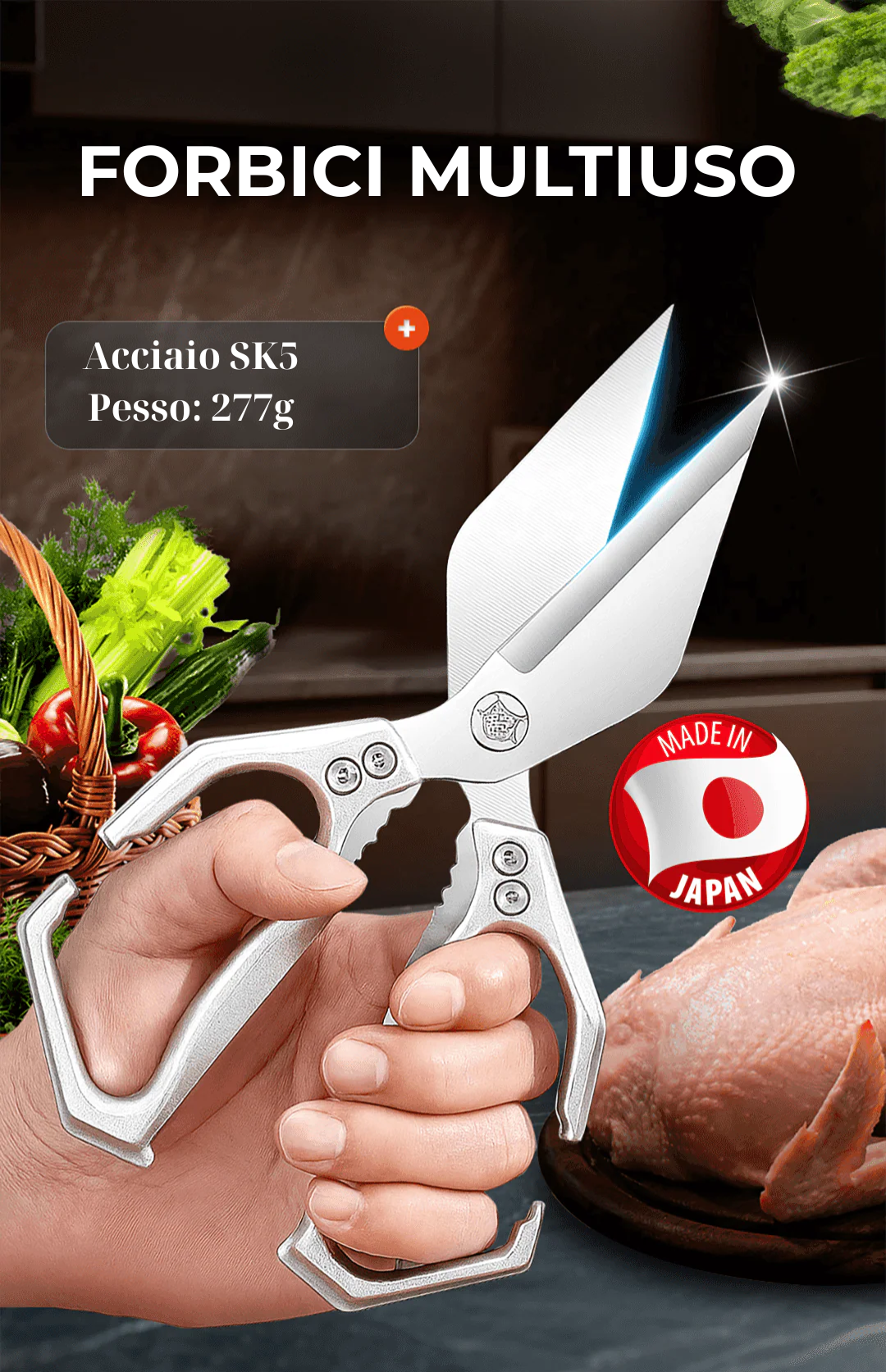 (Offerta speciale: -30%) ✂️ Forbici Multiuso in Acciaio SK5 – Potenza in Ogni Taglio!