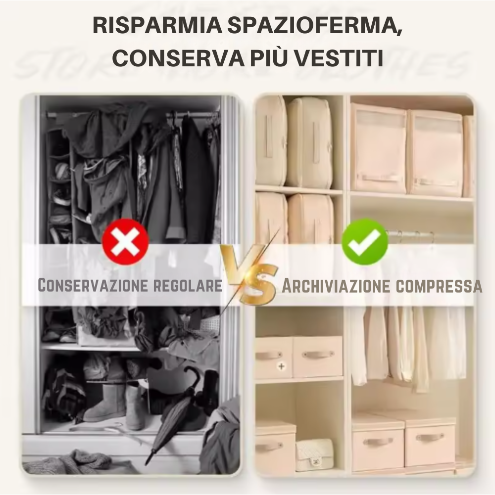 (30% di sconto) Sacchetti Organizzatori con Compressione Automatica