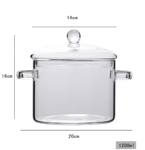 (Sconto del 30%) Casseruola in vetro trasparente