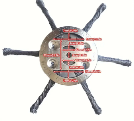 (30% di sconto) La testina del tagliaerba ha 6 bordi in acciaio inossidabile.