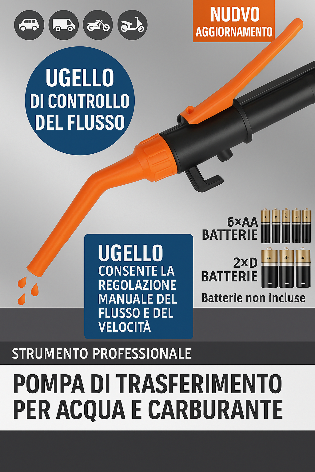 (30% di sconto) Pompa elettrica portatile per olio