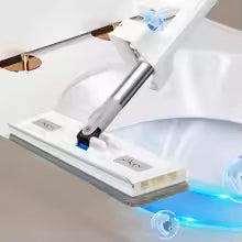 Mocio per pavimenti con secchio – Sistema di pulizia rotante a 360° con raschietto di drenaggio