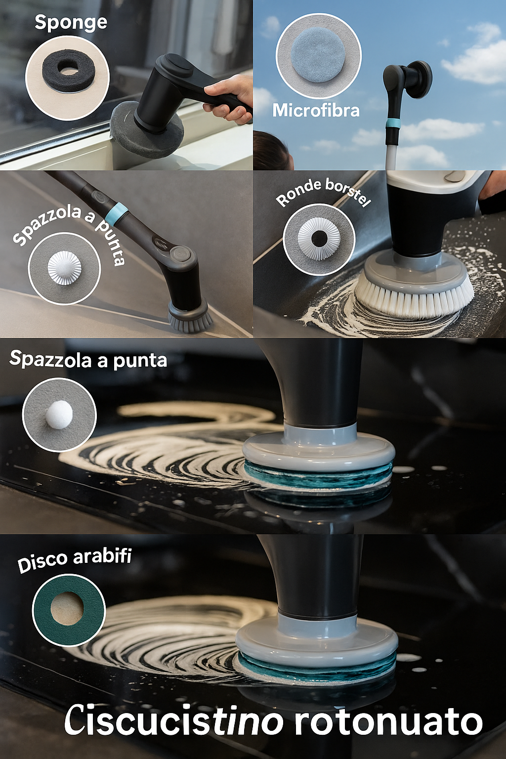 (30% di sconto) Spazzola elettrica per la pulizia Achaté