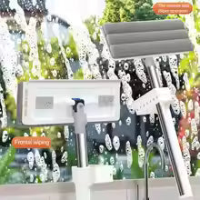 Mocio per pavimenti con secchio – Sistema di pulizia rotante a 360° con raschietto di drenaggio